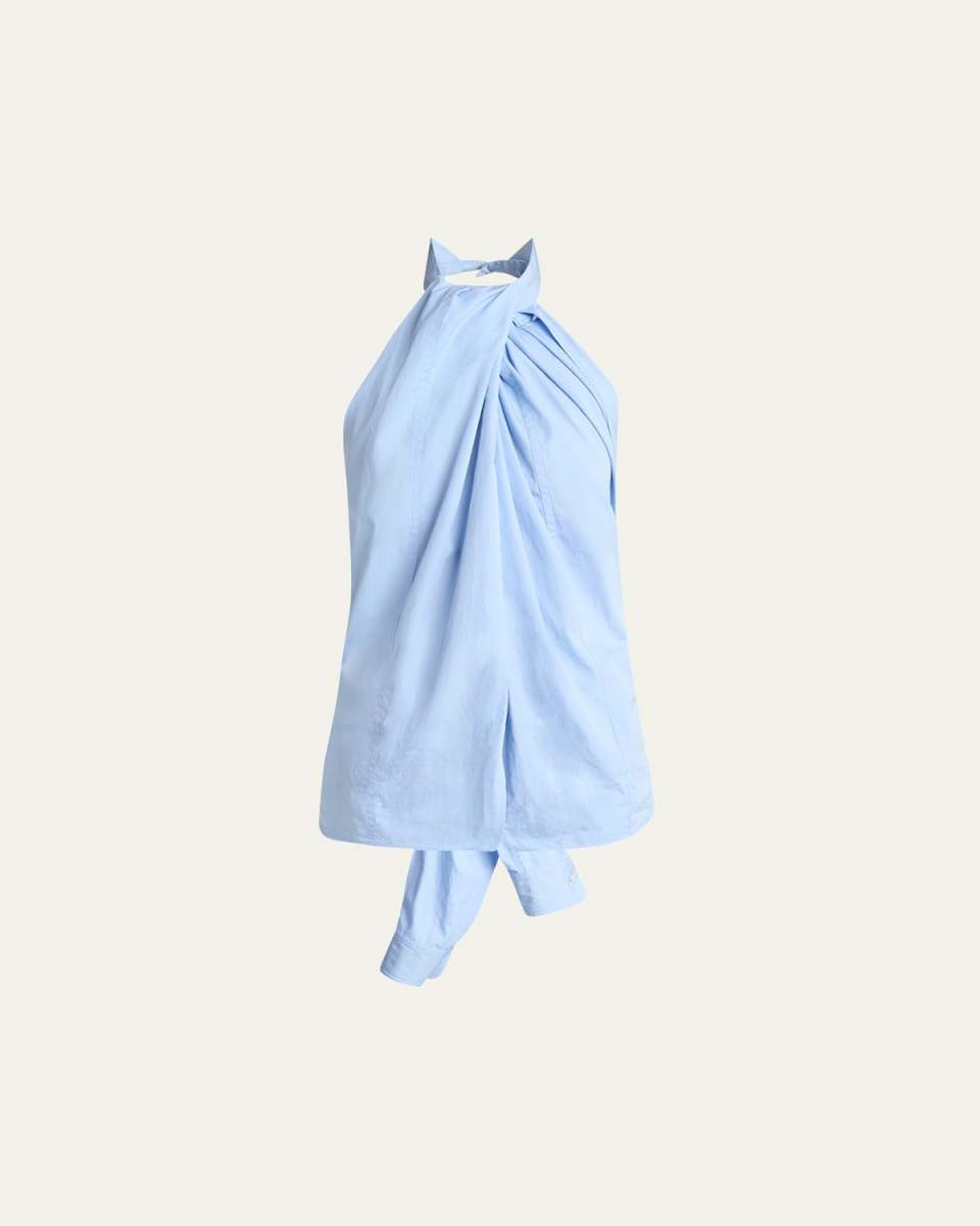 Halterneck Poplin Top